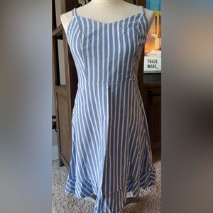 Old Navy stretchy dress. Blue and white. Size medium.